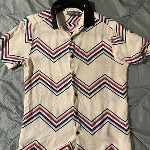 ASOS chevron button down shirt
